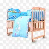 婴儿床单床架双层床木制婴儿床