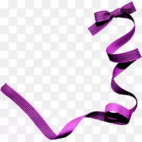 紫色缎带棕色剪贴画.紫色缎带蝴蝶结