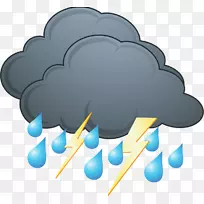 雨云图标-云雨雷材料自由拉