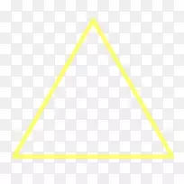 纸三角面积图-黄色三角形