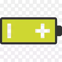 品牌标志黄色字体-绿色电池图标