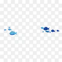 商标字型-蓝色游泳鱼料