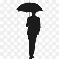 雨伞-雨中的行人