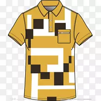 T恤黄色设计师马球衫黄色T恤