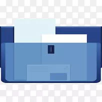 品牌矩形手绘蓝色文件夹
