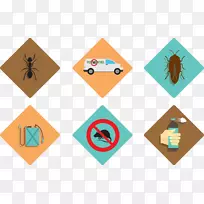 杀虫剂土坯插图害虫驱虫喷雾图标