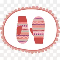 结婚邀请纸订婚派对生日-卡通针织手套