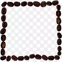 咖啡豆画框设计师-黑色长方形咖啡豆
