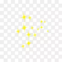对称黄色角图案-钻石星
