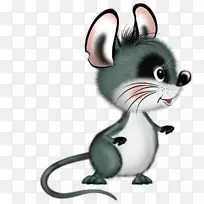 鼠食物链鼠类-小鼠卡通形象PNG免费