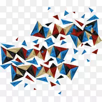 几何形状.抽象背景颜色三角形块