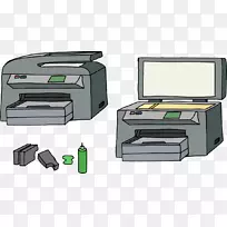 免版税剪贴画-卡通打印机材料