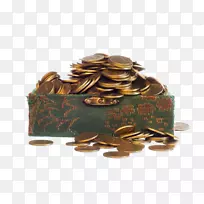 货币同情银行债务一盒硬币