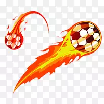 足球火焰剪辑艺术-火足球