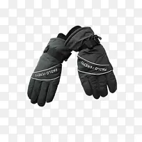手套冬季皮革黑色冬季温暖手套