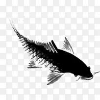 鱼水墨画-鱼