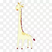 长颈鹿卡通插图-孟达长颈鹿