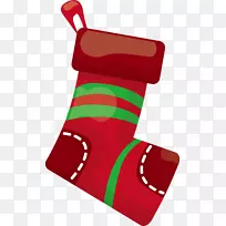 圣诞袜夹艺术-圣诞红袜子