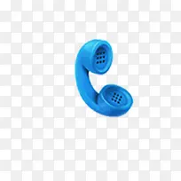 塑料车身穿孔珠宝蓝色圆环-电话