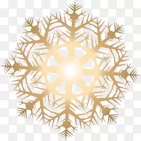 薄薄的雪花.金色雪花
