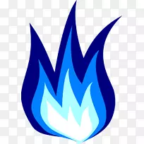 火焰剪贴画-抽象艺术蓝火