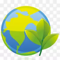 地球插图-材料绿色行星