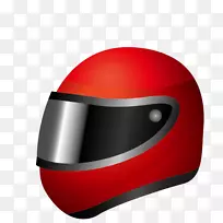 摩托车头盔红色安全帽卡通-红色头盔