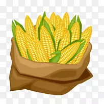 玉米上的玉米芯剪辑艺术-玉米