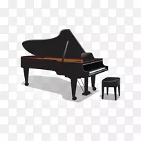 数字钢琴电动钢琴音乐键盘卡通钢琴和椅子