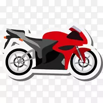 汽车摩托车车轮-红色帅气摩托车