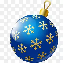 圣诞装饰雪花图案-蓝色雪花吊坠