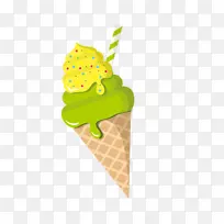 冰淇淋筒冰淇淋面包车牛奶-冰淇淋