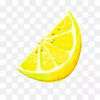 柠檬水佛手黄水彩柠檬