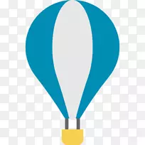 飞行热气球运输图标-热气球