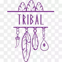 美洲土著民族图腾-神秘的紫色部落图腾