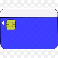 移动设备名片-蓝色智能卡芯片存储器