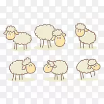 羊驼卡通画-羊