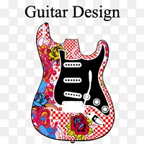 视觉艺术吉他绘图剪辑艺术玫瑰吉他印刷