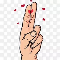 爱拇指心浪漫-手指在手指上