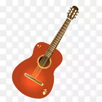 乐器声吉他小提琴橙色吉他