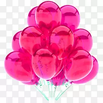 气球蓝色摄影图例-免费粉红气球