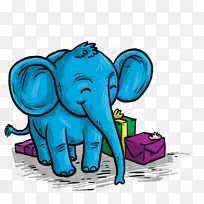 非洲象印度象剪贴画-象生日