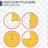 下载谷歌图片，电脑文件-创意时钟接口比例饼图。