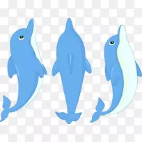 海豚动画剪辑艺术-卡通海豚