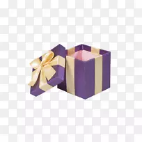 礼品盒紫色图标-紫色礼盒。