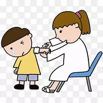预防保健传染病疫苗-白天使给孩子接种疫苗