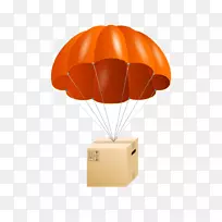 降落伞-免费插图-在气球降落伞下