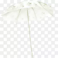 亚麻纺织自然历史图案-白色阳伞图