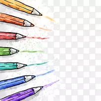 彩色铅笔绘画水彩画手绘彩色铅笔