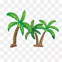 无岛皇室-无槟榔科剪贴画-海绿椰子树